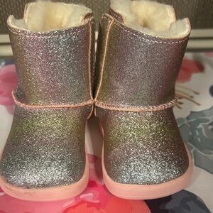 UGG Kids Glitter Boots in Pink and Silver